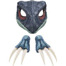Маска и когти Динозавра Теризинозавра Мир Юрского периода со звуком Jurassic World Therizinosaurus Dinosaur Mask with Claws Mattel (HGC92)