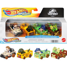 Набір з 4 машинок Хот Вілс Світ Юрського Періоду Hot Wheels RacerVerse 4-Pack Jurassic World Characters (HKD32)