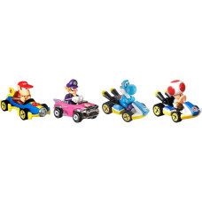 Набір з 4 машинок Хот Вілс Маріо Карт Hot Wheels Mario Kart Toy Vehicle 4-Pack (GXX98)