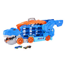 Мега-транспортер автовоз Хот Вілс Неймовірний Ті-Рекс 2 в 1 Hot Wheels City Ultimate T-Rex Transporter Dinosaur Hauler (HNG50)