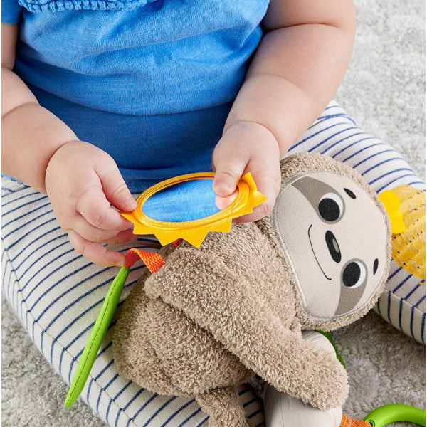Підвіска - іграшка на дитячу коляску Фішер Прайс Лінивець Fisher-Price Baby Toy Slow Much Fun Stroller Sloth (FXC31)