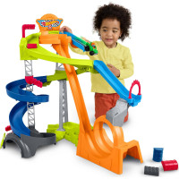 Ігровий набір Фішер Прайс Перегони по спіралі в стилі Хот Вілс Fisher-Price Little People Hot Wheels Spiral Stunt Speedway Race Track (JDD72)