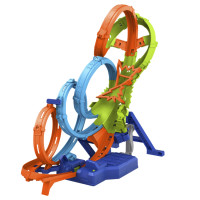 Трек Хот Вилс Невероятные виражи и петли Hot Wheels 4 Loop Crash Out (HXT06)