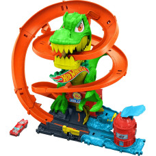 Трек Хот Вілс Атака Вогняного Ті-Рекса Hot Wheels City T-Rex Blaze Battle Playset (JBM73)