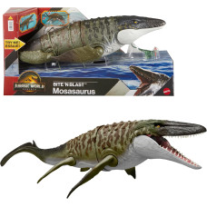 Динозавр Мозозавр Світ Юрського Періоду Jurassic World Rebirth Bite N Blast Mosasaurus Dinosaur Mattel (JJP80)
