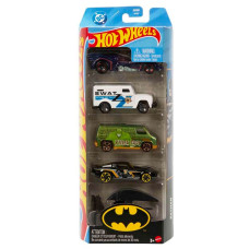 Набір з 5 машинок Хот Вілс Hot Wheels Batman 5-Pack (JKG08)