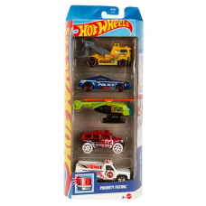 Набір з 5 машинок Хот Вілс Hot Wheels Priority Patrol 5-Pack (JKG09)