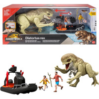 Игровой набор Побег с Острова с динозавром Дистортус Рекс Мир Юрского периода Jurassic World Rebirth Island Escape with Distortus Rex Mattel (JGB55)