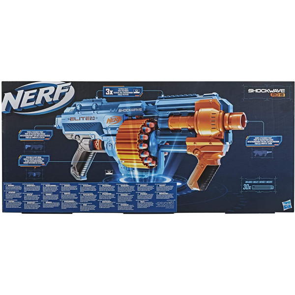 Бластер Нерф Еліт Шоквейв Nerf Elite 2.0 Shockwave RD-15 Blaster Hasbro (E9527)