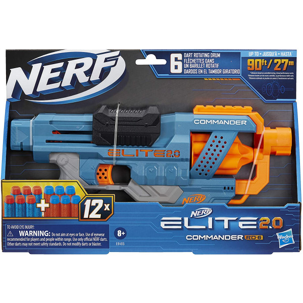Бластер Нерф Еліт Коммандер Nerf Elite 2.0 Commander RD-6 Blaster Hasbro (E9485)