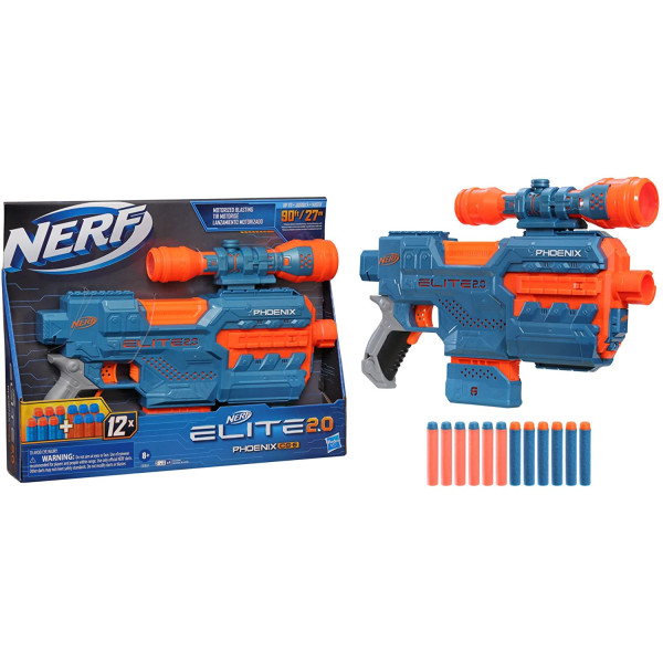 Бластер Нерф Еліт 2 Фенікс Nerf Elite 2.0 Phoenix CS-6 Motorized Blaster Hasbro (E9961)