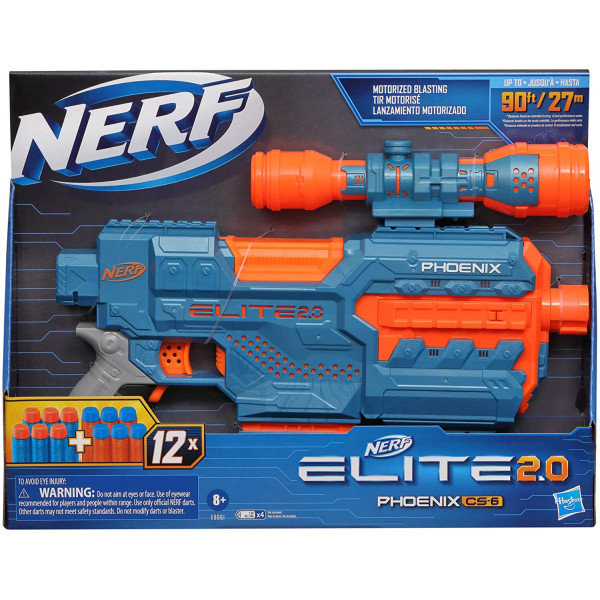 Бластер Нерф Еліт 2 Фенікс Nerf Elite 2.0 Phoenix CS-6 Motorized Blaster Hasbro (E9961)
