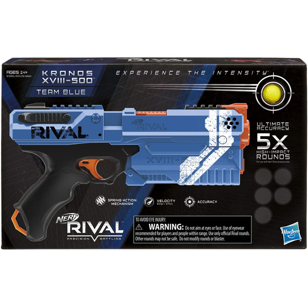Бластер Нерф Райвал Кронос Nerf Rival Kronos XVIII-500 Blaster Blue Hasbro (E3381)
