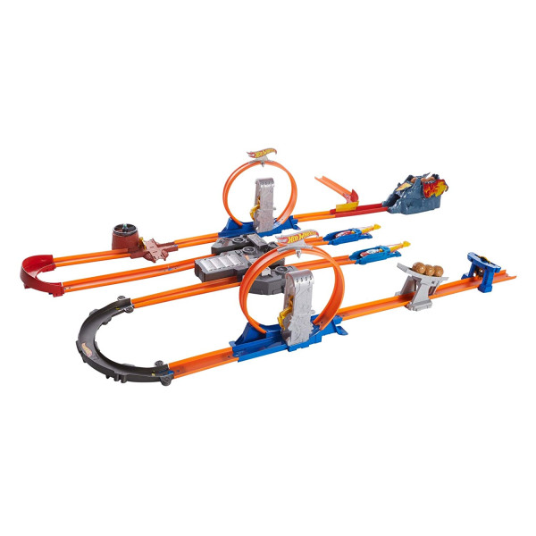 Ігровий набір Трек Хот Вілс Подвійне прискорення Hot Wheels Track Builder Total Turbo Takeover Track Set (BGX89)