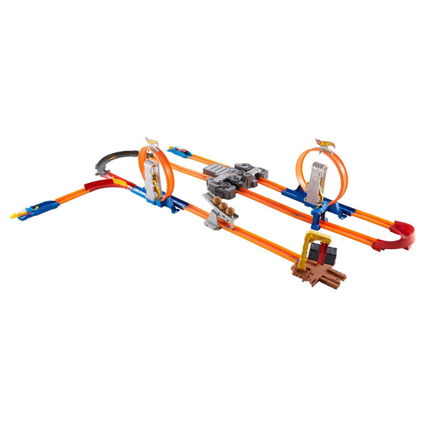 Ігровий набір Трек Хот Вілс Подвійне прискорення Hot Wheels Track Builder Total Turbo Takeover Track Set (BGX89)