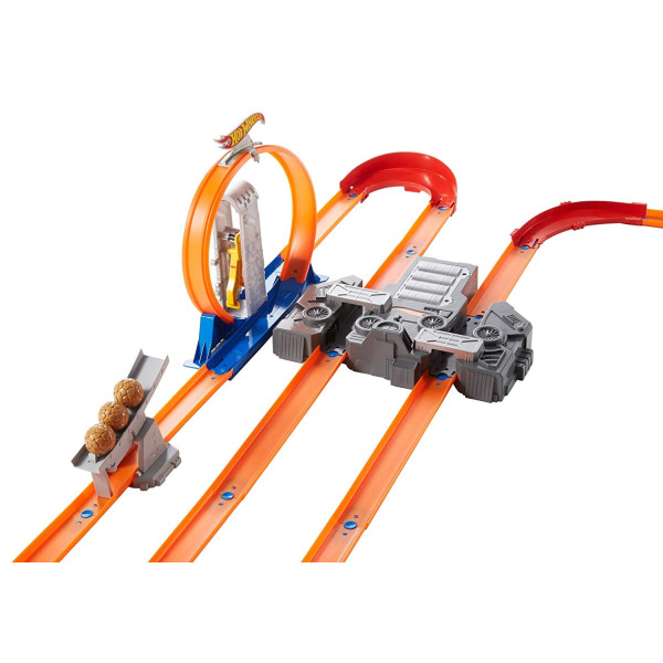 Ігровий набір Трек Хот Вілс Подвійне прискорення Hot Wheels Track Builder Total Turbo Takeover Track Set (BGX89)