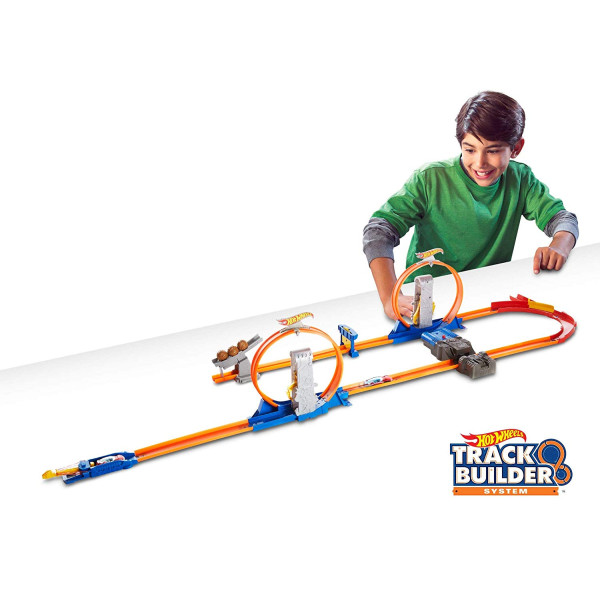 Ігровий набір Трек Хот Вілс Подвійне прискорення Hot Wheels Track Builder Total Turbo Takeover Track Set (BGX89)