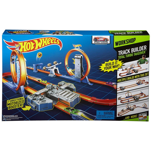Ігровий набір Трек Хот Вілс Подвійне прискорення Hot Wheels Track Builder Total Turbo Takeover Track Set (BGX89)