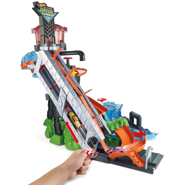 Ігровий набір Хот Вілс Вибух кольорів Водонапірна башта Hot Wheels City Ultimate Gator Car Wash (FTB67)
