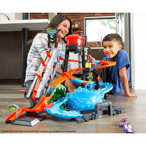 Ігровий набір Хот Вілс Вибух кольорів Водонапірна башта Hot Wheels City Ultimate Gator Car Wash (FTB67)
