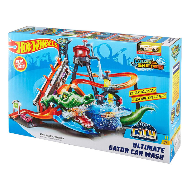 Ігровий набір Хот Вілс Вибух кольорів Водонапірна башта Hot Wheels City Ultimate Gator Car Wash (FTB67)