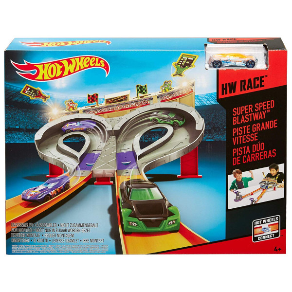 Ігровий набір Трек Хот Вілс Божевільні гонки Hot Wheels Super Speed Blastway Track Set (CDL49)