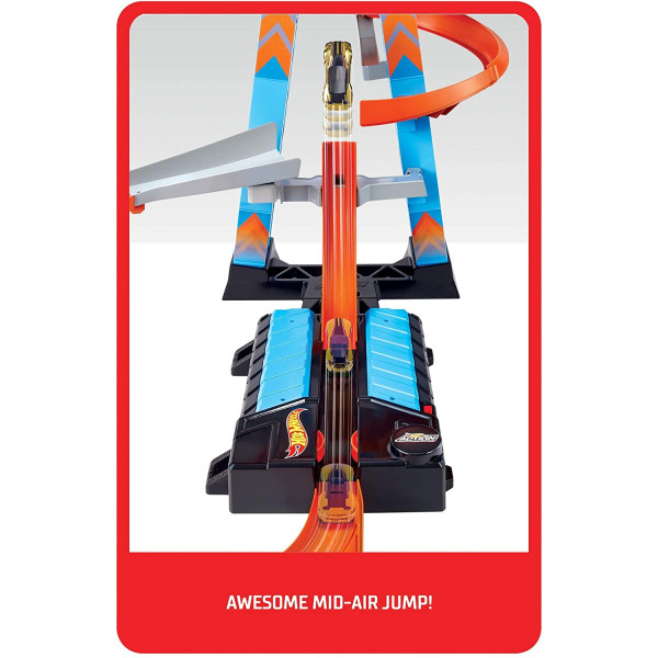 Трек Хот Вілс Хмарочос Падіння з Башти Hot Wheels Sky Crash Tower Track Set (GWT39)