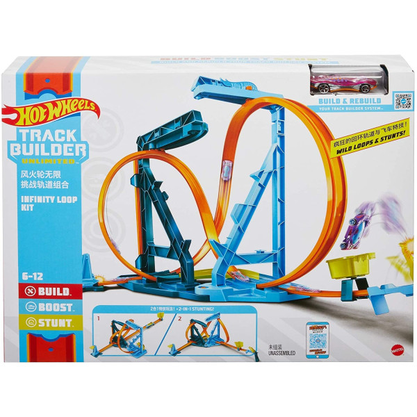ігровой набір Трек Хот Вілс Нескінченна петля Hot Wheels Track Builder Unlimited Infinity Loop Kit (GVG10)