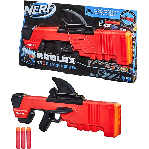 Бластер Нерф Роблокс Акула Nerf Roblox MM2: Shark Seeker Dart Blaster Hasbro (F2488)