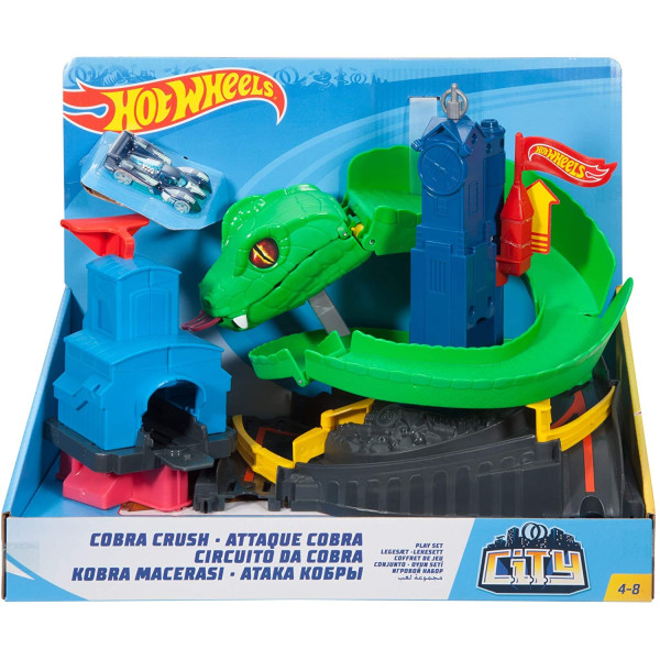 Трек Хот Вілс Атака Кобри Hot Wheels City Cobra Crush Playset (FNB20)