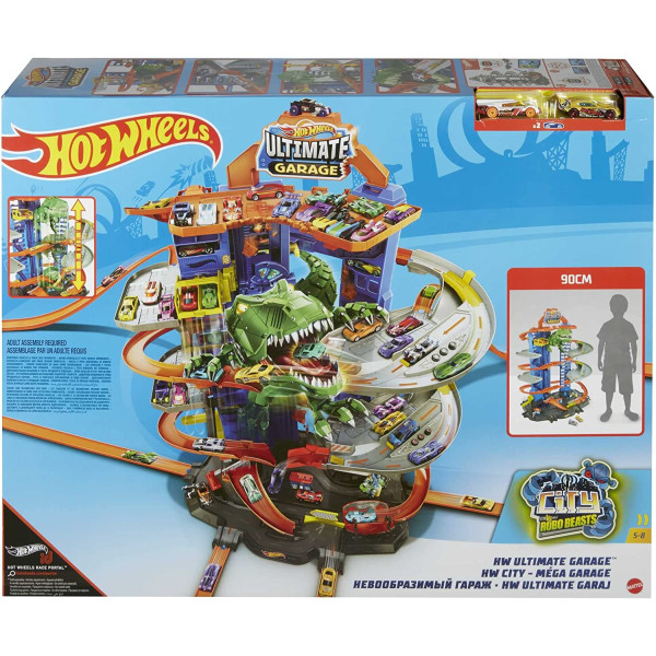  Легендарний гараж з динозавром Хот Вілс Hot Wheels City Robo T-Rex Ultimate Garage (GJL14)