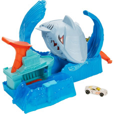 Трек Хот Вілс Голодна Акула-робот серії Зміни колір Hot Wheels City Color Changing Robot Shark (GJL12)
