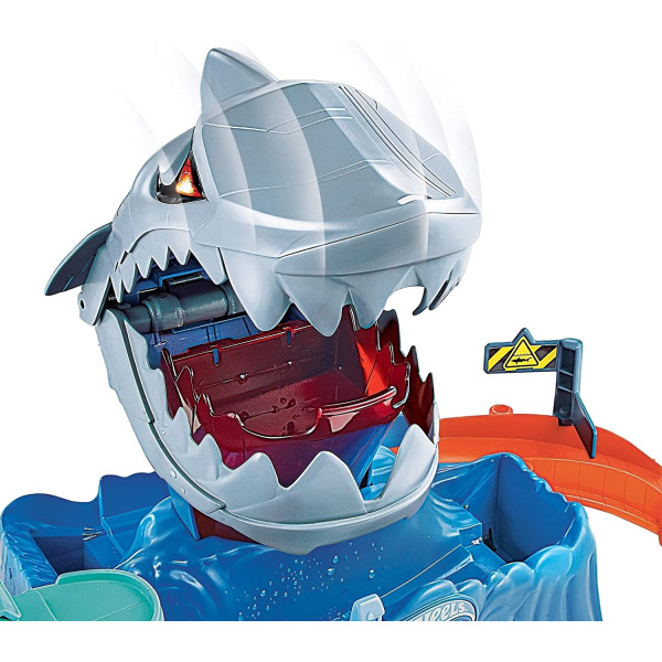 Трек Хот Вілс Голодна Акула-робот серії Зміни колір Hot Wheels City Color Changing Robot Shark (GJL12)