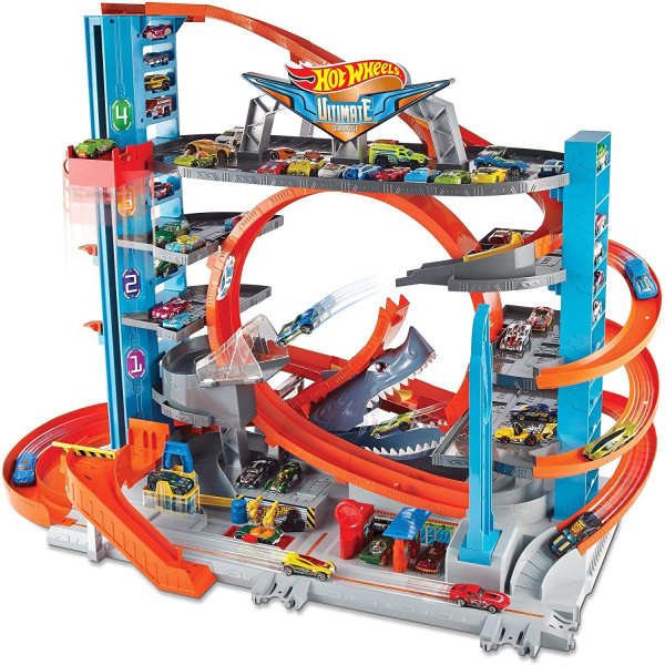 Супер Мега міський Гараж з Акулою Хот Вілс Hot Wheels City Ultimate Garage with Shark Attack (FTB69)