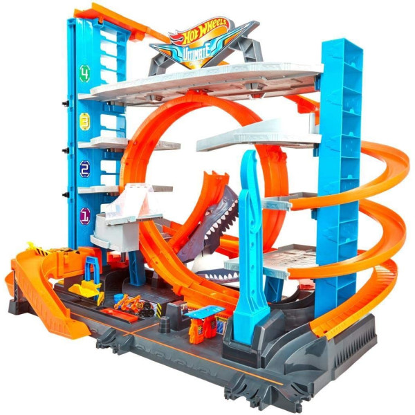 Супер Мега міський Гараж з Акулою Хот Вілс Hot Wheels City Ultimate Garage with Shark Attack (FTB69)