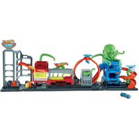 Игровой набор Хот Вилс Цветное перевоплощение Автомойка Взрыв цветов Hot Wheels City Ultimate Octo Car Wash (HBY96)