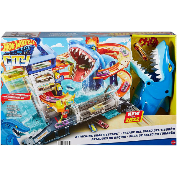 Трек Хот Вілс Втеча від акули Hot Wheels City Shark Escape Playset (HDP06)