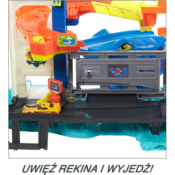 Трек Хот Вілс Втеча від акули Hot Wheels City Shark Escape Playset (HDP06)