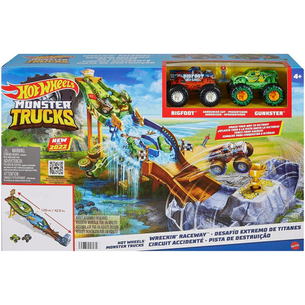 Трек Хот Вілс Монстер тракс Божевільна гонка Hot Wheels Monster Trucks Wreckin Raceway (HGV12/HJG32)