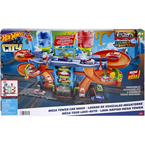 Ігровий набір Хот Вілс Мегавежа Автомийка Hot Wheels City Mega Tower Car Wash (HDP05)