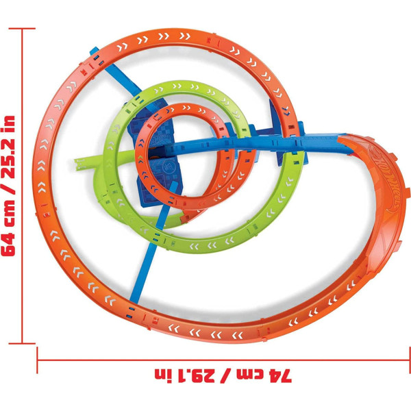 Трек Хот Вілс Зіткнення в тайфуні Hot Wheels Spiral Speed Crash Track Set  (HGV67)