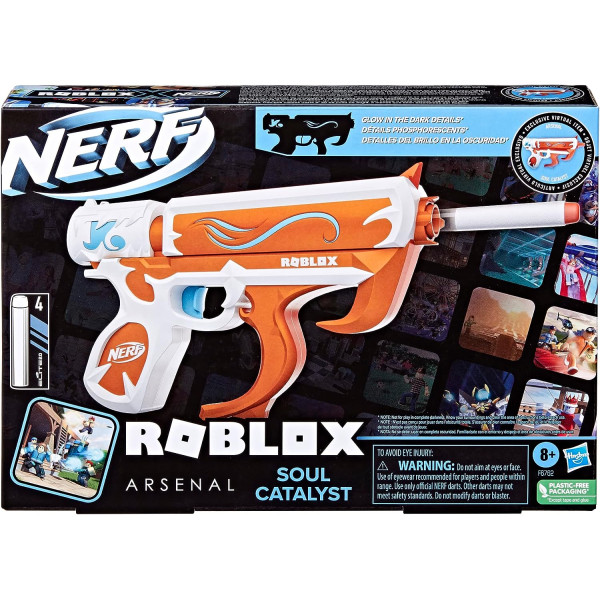 Бластер Нерф Роблокс Арсенал Каталізатор Nerf Roblox Arsenal Soul Catalyst Dart Blaster Hasbro (F6762)