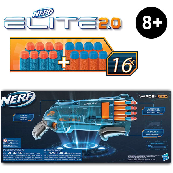 Бластер Нерф Еліт Наглядач Nerf Elite 2.0 Warden DB-8 Blaster Hasbro (E9959)