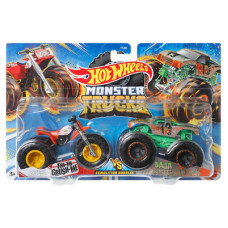 Набір із 2 машинок Хот Вілс Монстер Тракс Hot Wheels Monster Trucks Tri to Cruch Me vs Baja Buster (FYJ64/HLT66)