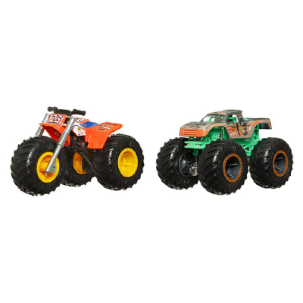Набір із 2 машинок Хот Вілс Монстер Тракс Hot Wheels Monster Trucks Tri to Cruch Me vs Baja Buster (FYJ64/HLT66)