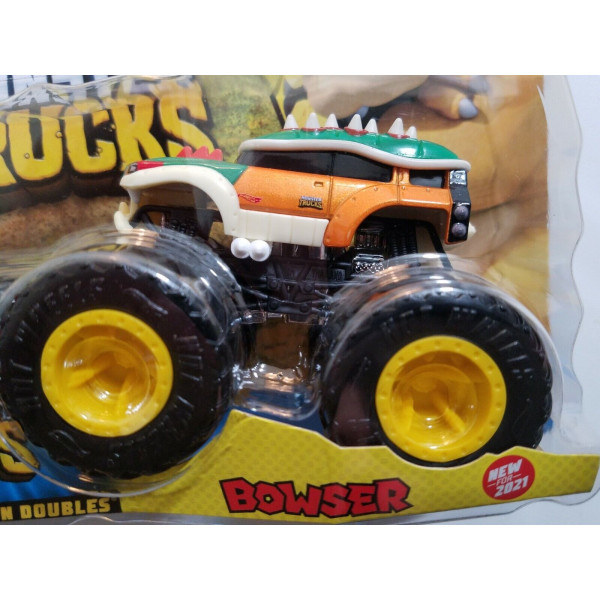 Набір із 2 машинок Хот Вілс Монстер Тракс Hot Wheels Monster Trucks Donkey Kong vs Bowser  (FYJ64/HNX23)
