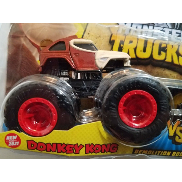 Набір із 2 машинок Хот Вілс Монстер Тракс Hot Wheels Monster Trucks Donkey Kong vs Bowser  (FYJ64/HNX23)