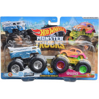Набір із 2 машинок Хот Вілс Монстер Тракс Hot Wheels Monster Trucks DragBus vs Volkswagen Beetle (FYJ64/HNX28)