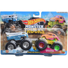 Набір із 2 машинок Хот Вілс Монстер Тракс Hot Wheels Monster Trucks DragBus vs Volkswagen Beetle (FYJ64/HNX28)