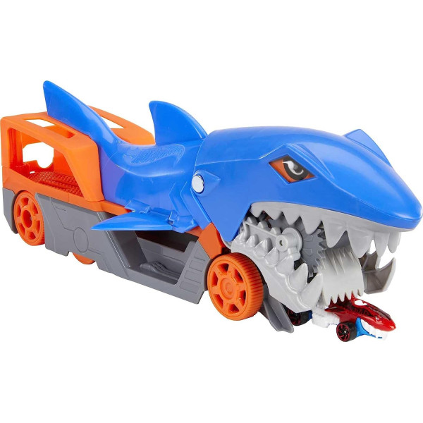 Автовоз транспортер Хот Вілс Паща Акули Hot Wheels Shark Chomp Transporter (GVG36)